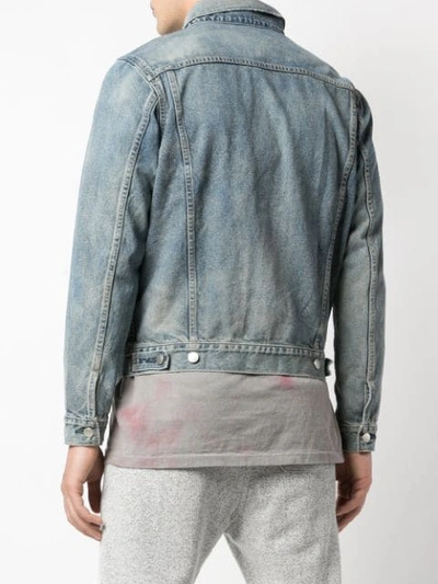 Shop John Elliott Faded Denim Jacket In Blue