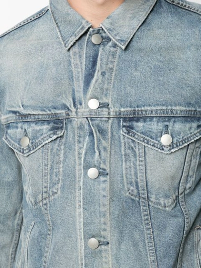 Shop John Elliott Faded Denim Jacket In Blue