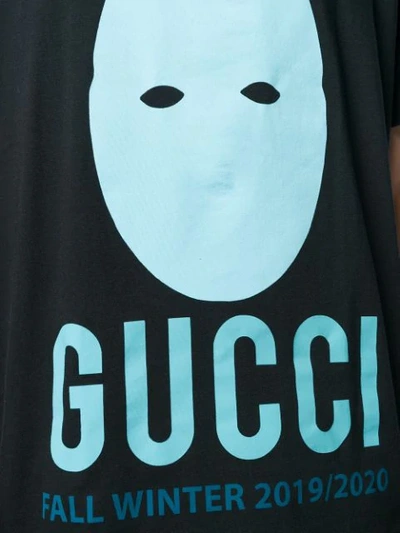 Shop Gucci Manifesto Print T-shirt In Black