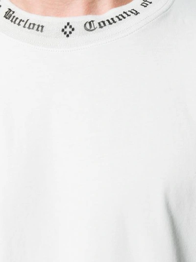Shop Marcelo Burlon County Of Milan Printed-trim Sweatshirt - Grey