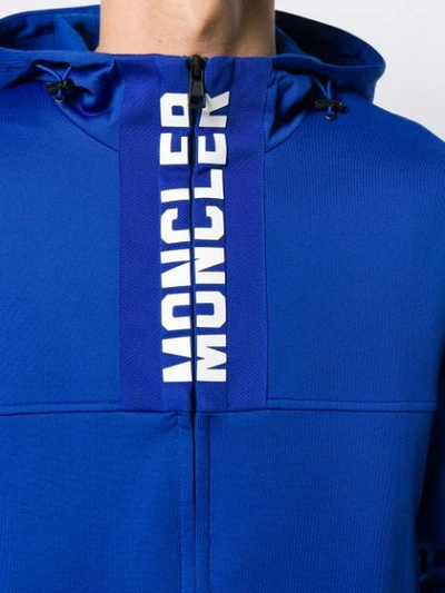 Shop Moncler Zipped Bomber Jacket In 745 Blue