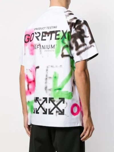 Shop Off-white Goretex Graffiti Print T-shirt In White