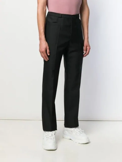 MAISON MARGIELA TAILORED STRAIGHT LEG TROUSERS - 黑色