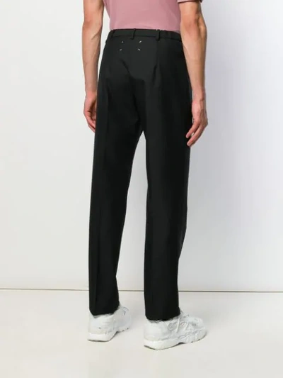 MAISON MARGIELA TAILORED STRAIGHT LEG TROUSERS - 黑色