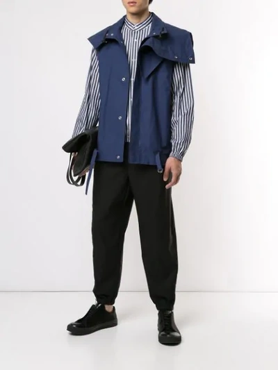 Shop 3.1 Phillip Lim / フィリップ リム Layered Funnel Neck Gilet In Mi420 Mineral Blue
