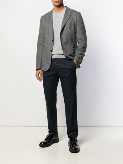 Shop Z Zegna Straight Fit Chinos In Blue