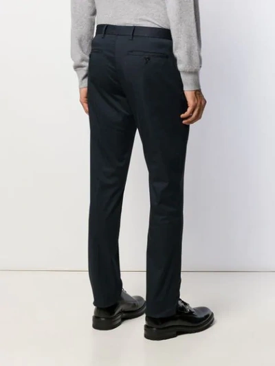 Shop Z Zegna Straight Fit Chinos In Blue