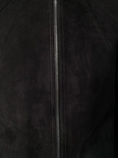 Shop Rick Owens Zipped Biker Jacket In Black