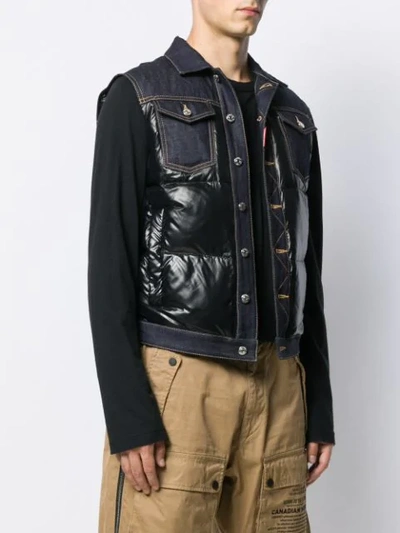 DSQUARED2 QUILTED DENIM GILET - 黑色