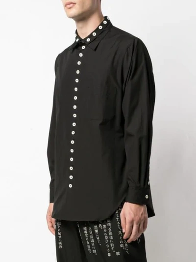 Shop Yohji Yamamoto Buttoned Up Shirt In Black