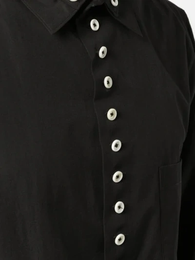 Shop Yohji Yamamoto Buttoned Up Shirt In Black