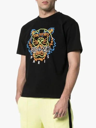 Shop Kenzo Tiger Print T-shirt In Black