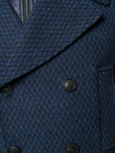 Shop Etro Double-breasted Wool Coat In Blue