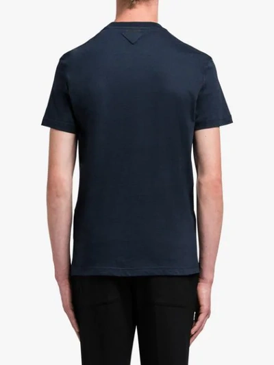 Shop Prada Triple-pack V-neck T-shirts In Blue
