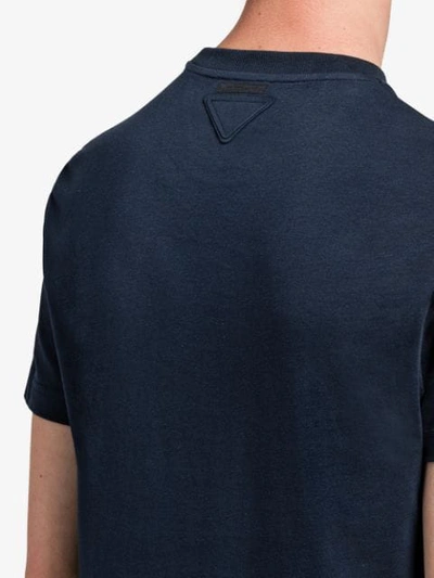Shop Prada Triple-pack V-neck T-shirts In Blue