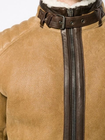 Shop Belstaff Leather Bomber Jacket In 60120