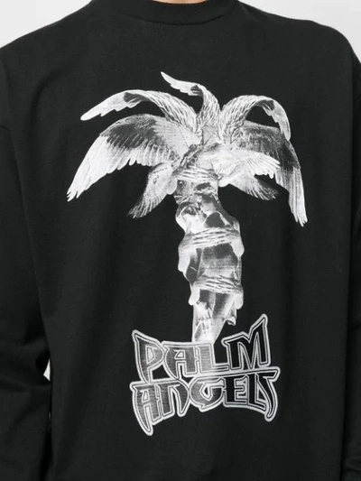 Shop Palm Angels Logo-print Sweatshirt In Black