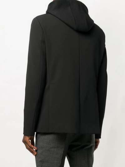 Shop Billionaire Blazer Over Hooded Jacket - Black