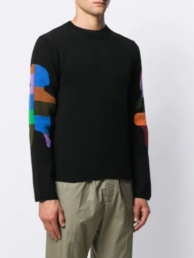 Shop Comme Des Garçons Shirt Colour-block Sweater In Black