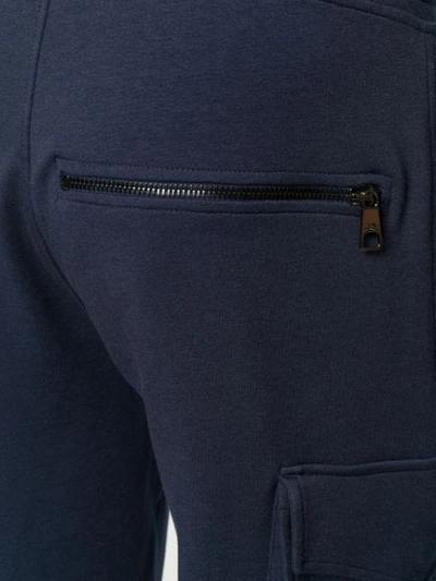 Shop Neil Barrett Drawstring Cargo Shorts In Blue
