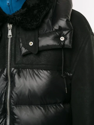Shop Drome Panelled Padded Jacket In Black