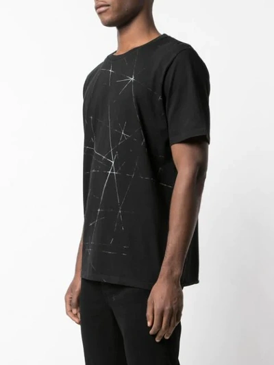 Shop Saint Laurent Beam Print Short-sleeve T-shirt In 1095 -noir/naturel