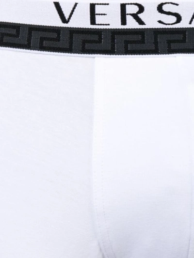 Shop Versace Logo Boxer Briefs In White