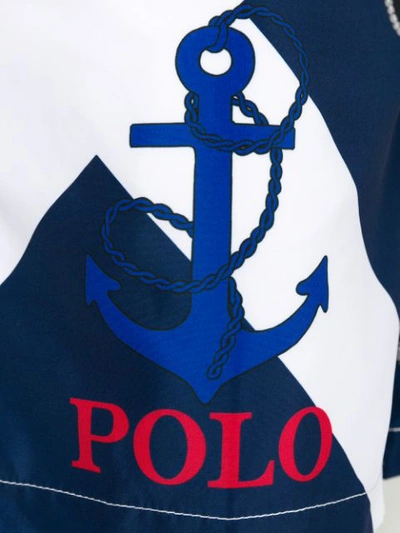 Shop Polo Ralph Lauren Sailing Print Swimming Shorts - Multicolour