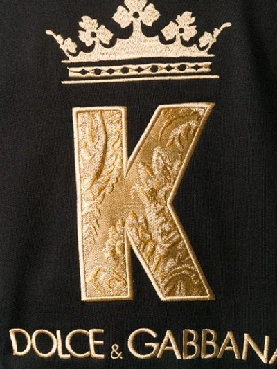 Shop Dolce & Gabbana King Patch Sweatshirt In Black