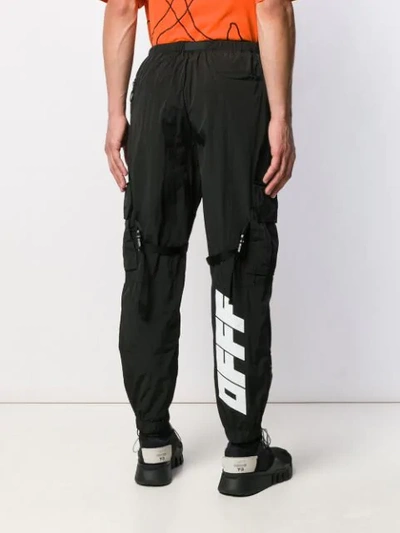 OFF-WHITE MID-RISE CARGO TROUSERS - 黑色