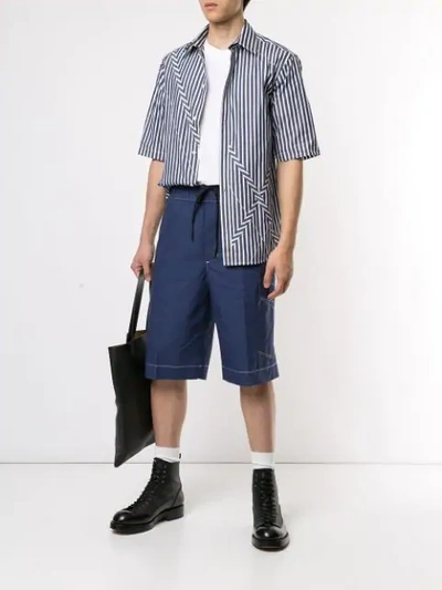 Shop 3.1 Phillip Lim / フィリップ リム Striped X Detail Shirt In Blue