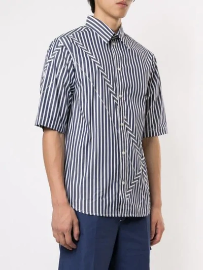 Shop 3.1 Phillip Lim / フィリップ リム Striped X Detail Shirt In Blue