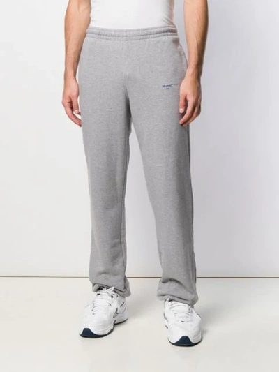 Shop Off-white Arrows Print Track Pants In Grey