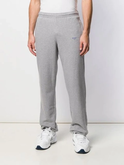 Off-white Arrows Printed Track Pants In Grey