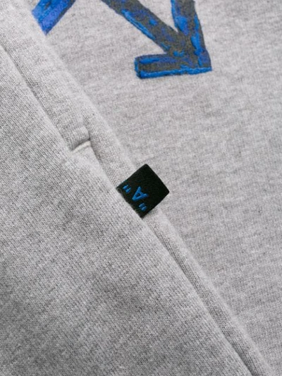 Off-white Arrows Printed Track Pants In Grey