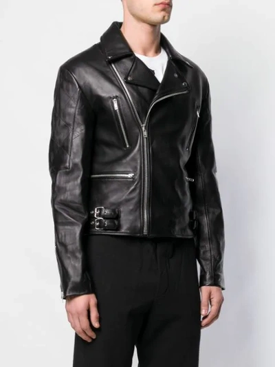 Shop Mcq By Alexander Mcqueen Classic Biker Jacket In Black