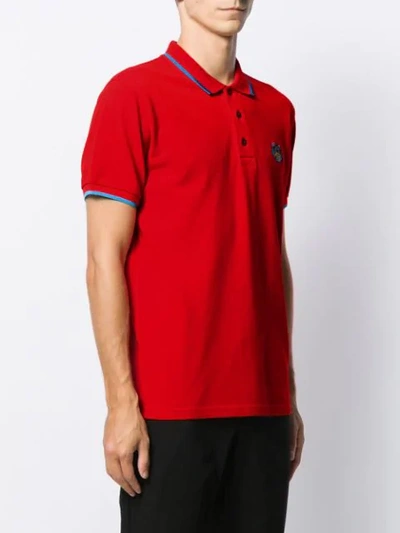 Shop Kenzo 'mini Tiger' Polo Shirt In Red