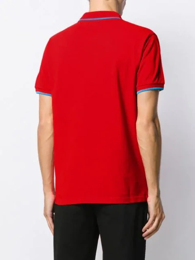 Shop Kenzo 'mini Tiger' Polo Shirt In Red