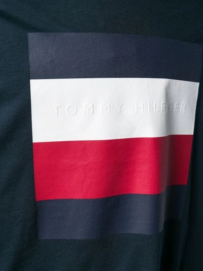 Shop Tommy Hilfiger Signature Stripe T-shirt In Blue