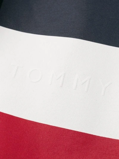 Shop Tommy Hilfiger Signature Stripe T-shirt In Blue