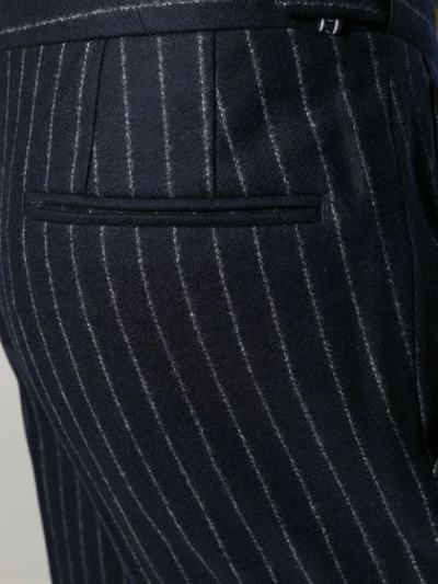 Shop Golden Goose Pinstripe Tailored Trousers In Blue