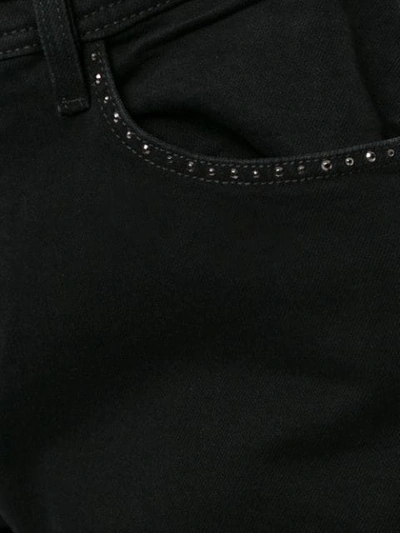 Shop Versace Jeans Skinny Studded Jeans In Black