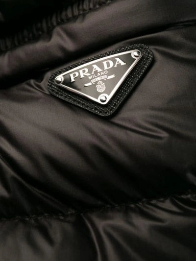 Shop Prada Padded Puffer Jacket In Black
