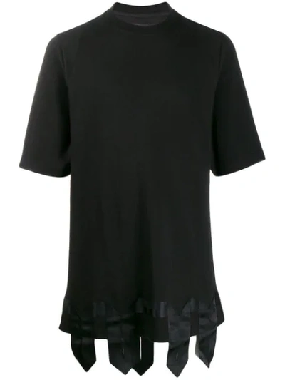 Shop D.gnak By Kang.d Webbed Trim T-shirt In Black