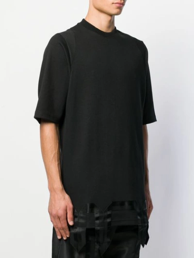 Shop D.gnak By Kang.d Webbed Trim T-shirt In Black