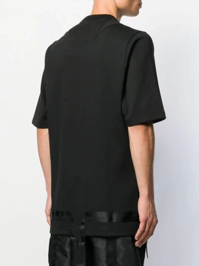 Shop D.gnak By Kang.d Webbed Trim T-shirt In Black