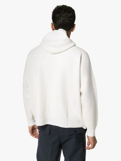 Shop Edward Crutchley Graphic Print Hoodie In White