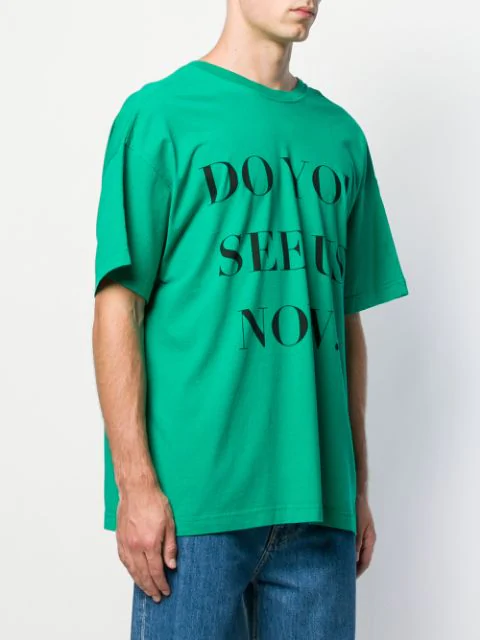 Botter slogan-print silk shirt - Green