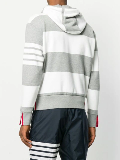 Shop Thom Browne Engineered Rugby Stripe Drop In Grey