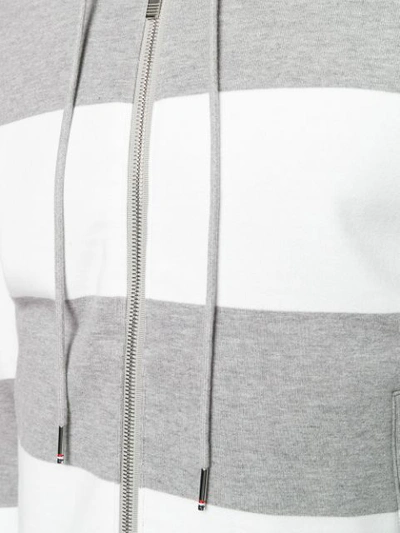 Shop Thom Browne Engineered Rugby Stripe Drop In Grey